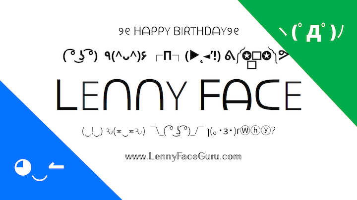 Lenny Faces ʖ Text Faces 1000 Text Emojis